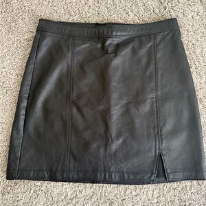 Abercrombie Black Leather Mini Skirt